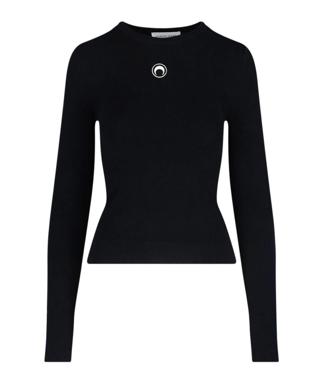 MARINE SERRE Черный вискозный джемпер / свитер, фото 1