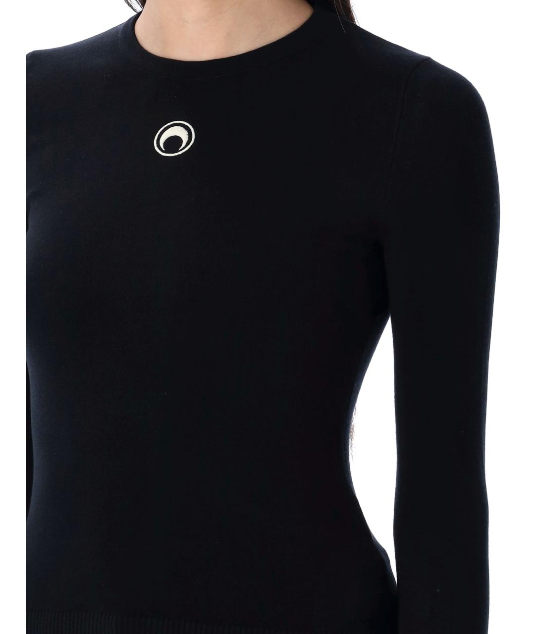 MARINE SERRE Черный вискозный джемпер / свитер, фото 4