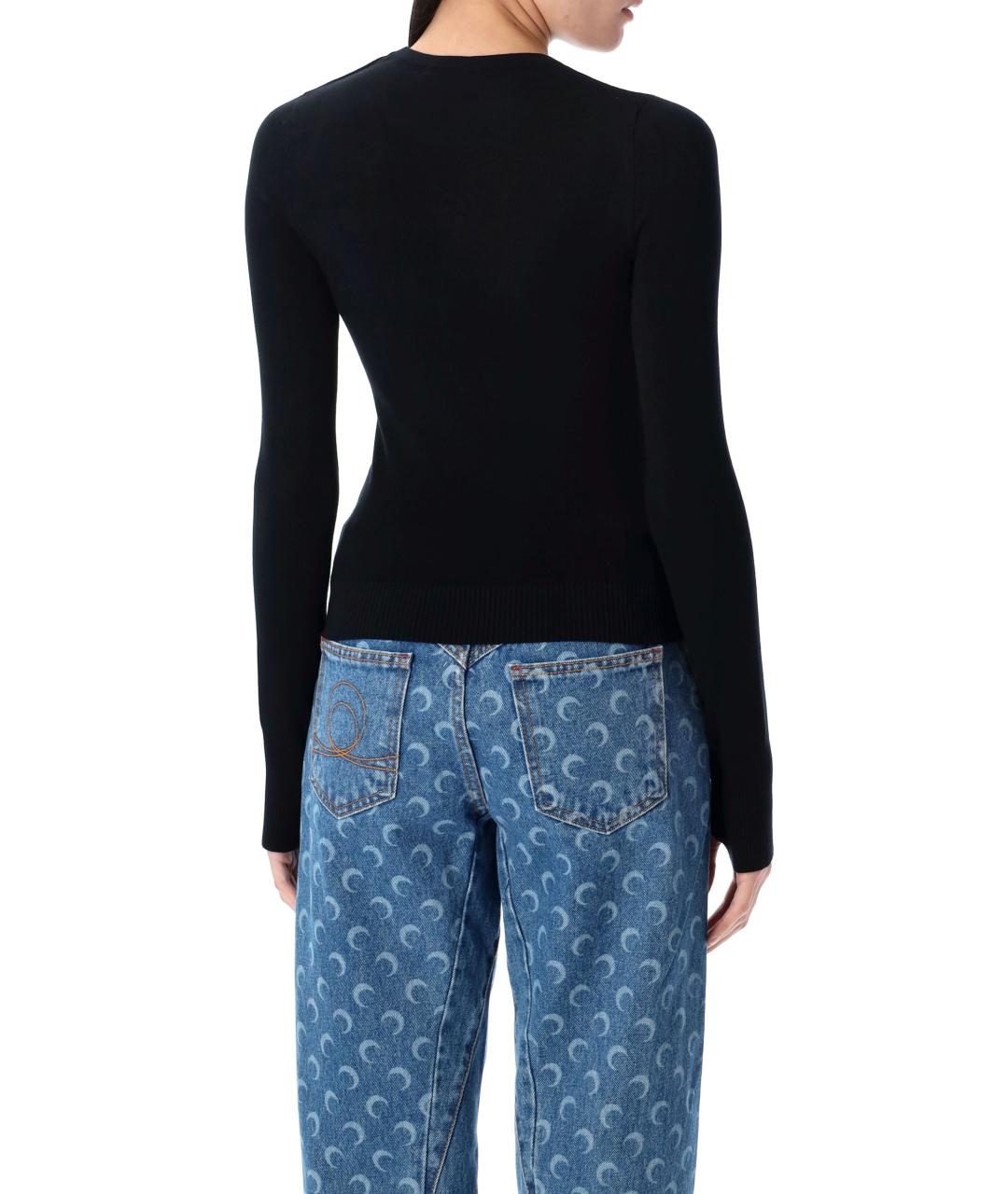 MARINE SERRE Черный вискозный джемпер / свитер, фото 3