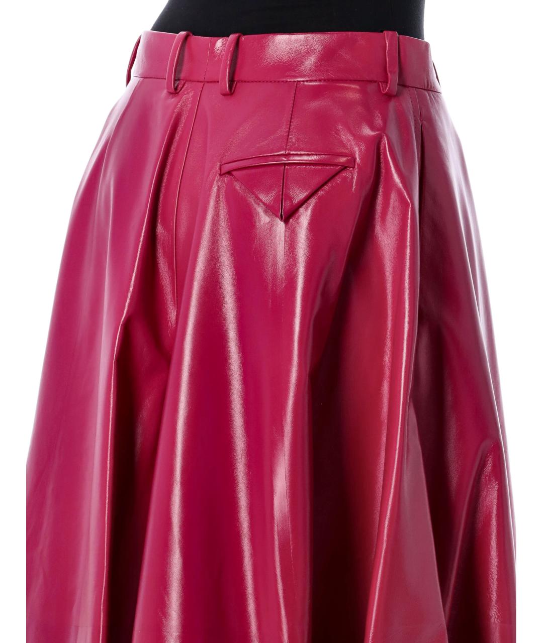 BOTTEGA VENETA Фуксия кожаные кюлоты, фото 4