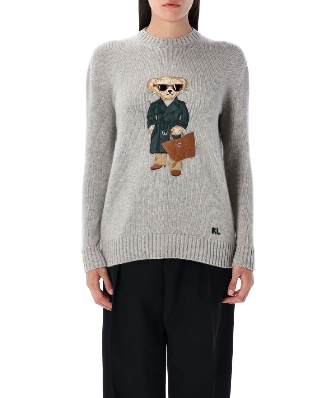 RALPH LAUREN Серый кашемировый джемпер / свитер, фото 4