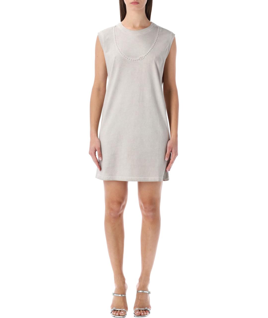 DIESEL Серое хлопковое платье, фото 4