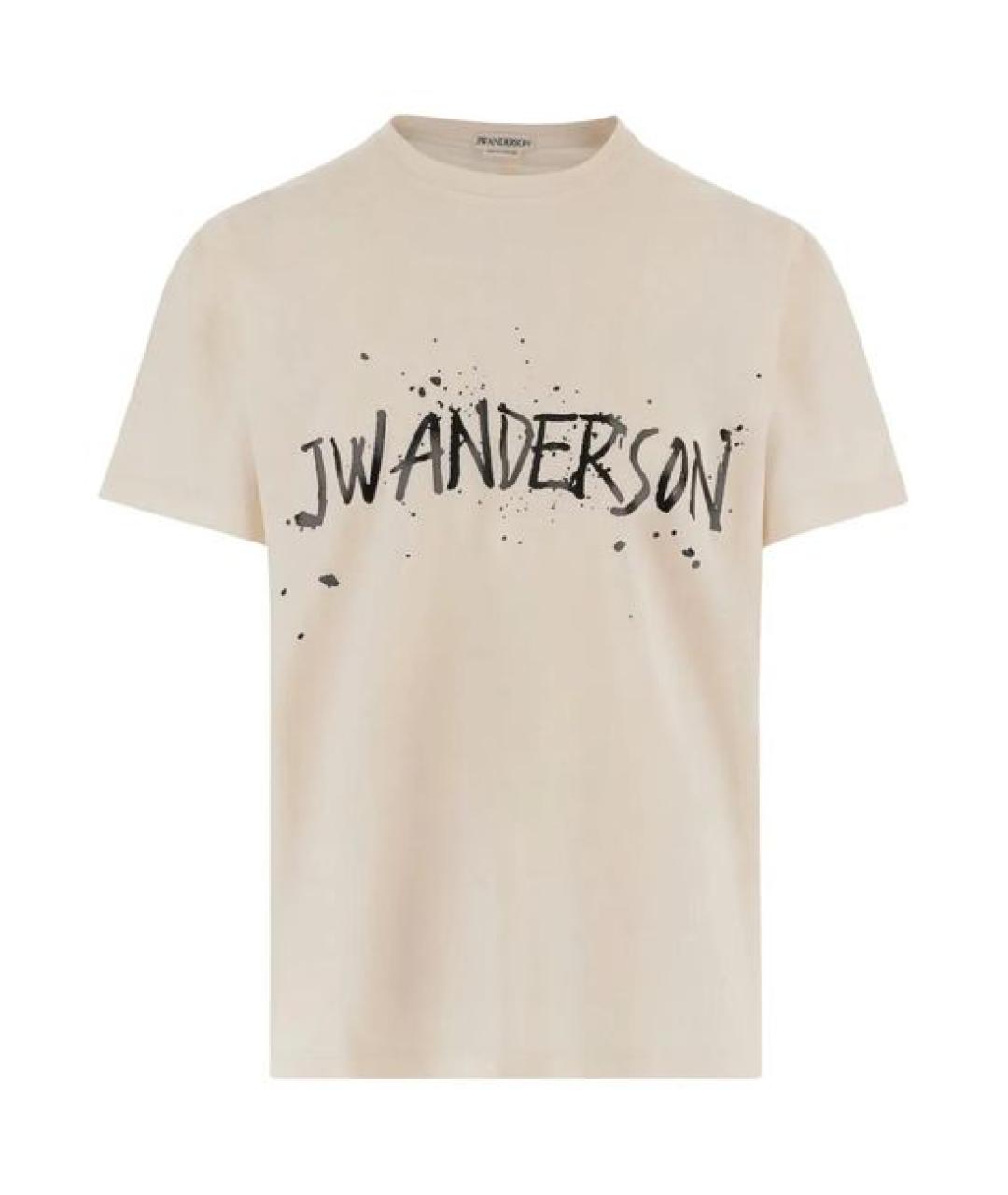 J.W.ANDERSON Бежевая хлопковая футболка, фото 1