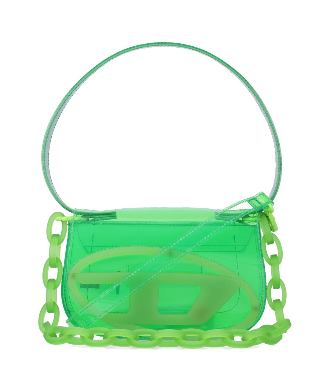 DIESEL Зеленая сумка через плечо из искусственной кожи, фото 1