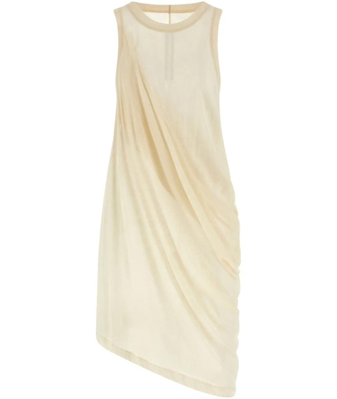 RICK OWENS Бежевая хлопковая майка, фото 1