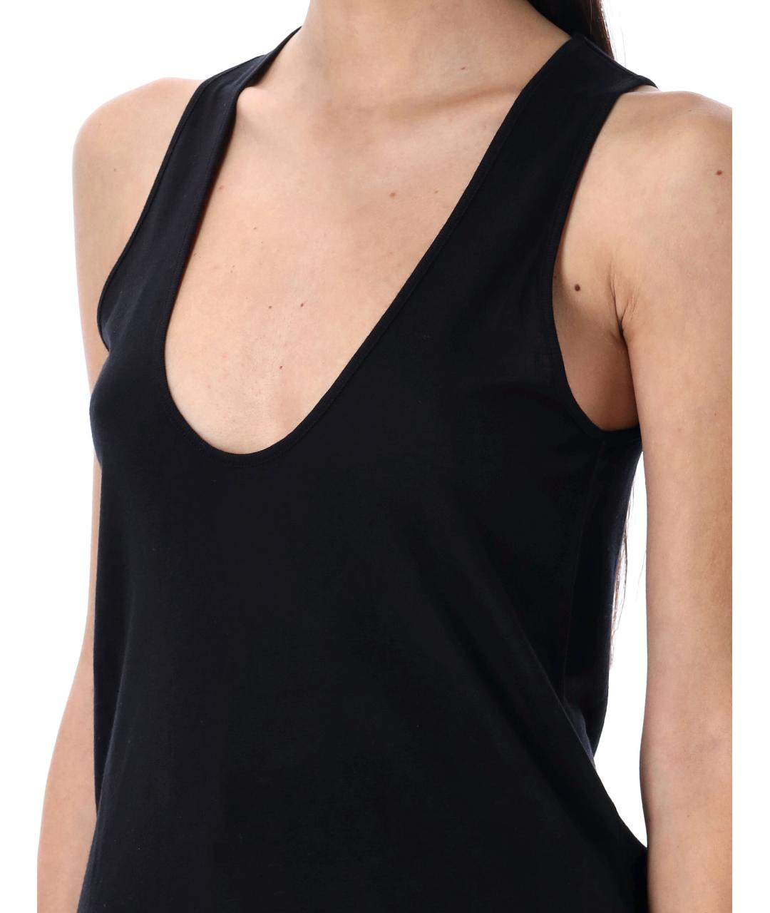 LOULOU STUDIO Черная вискозная майка, фото 3