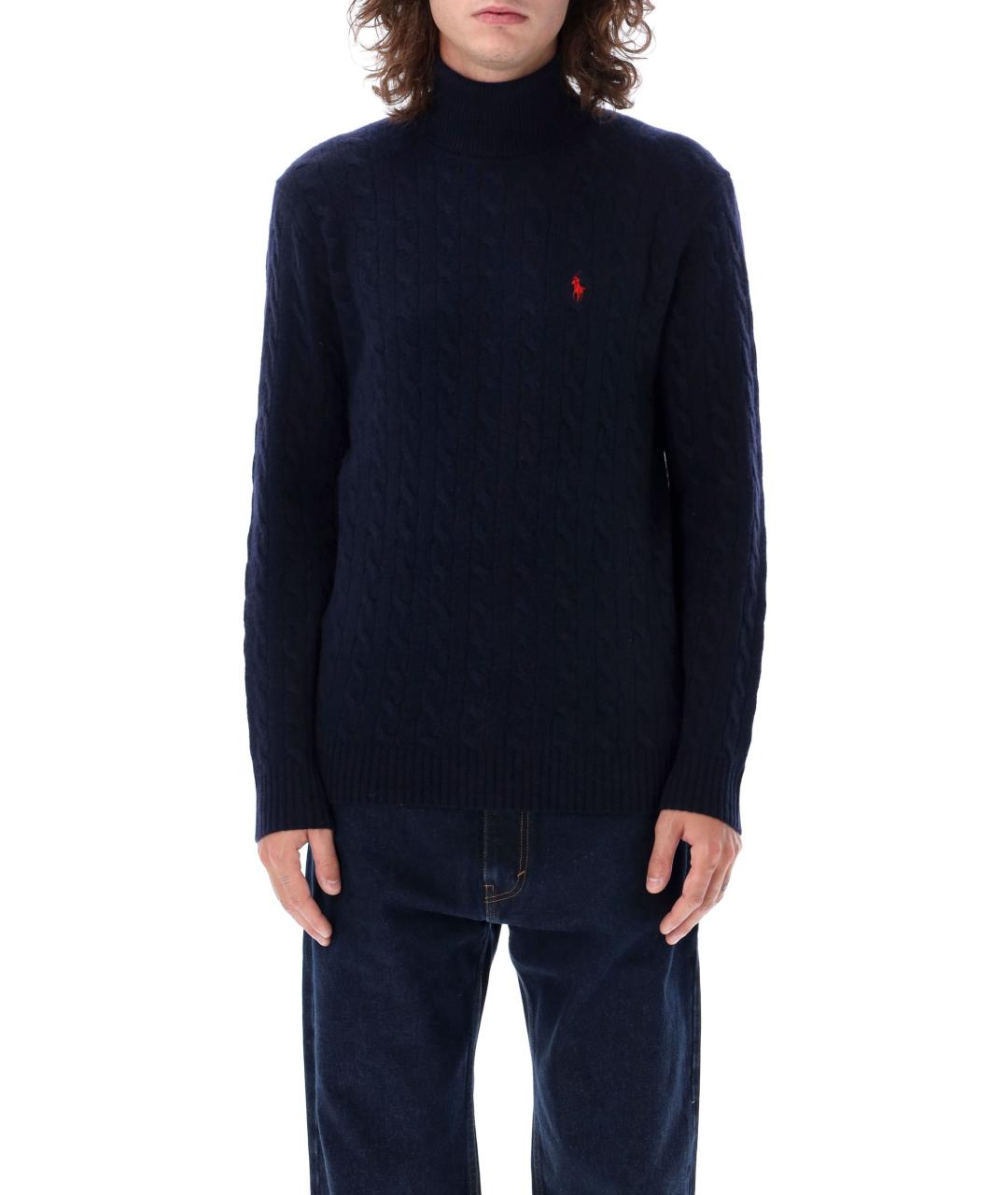 POLO RALPH LAUREN Синий шерстяной джемпер / свитер, фото 2