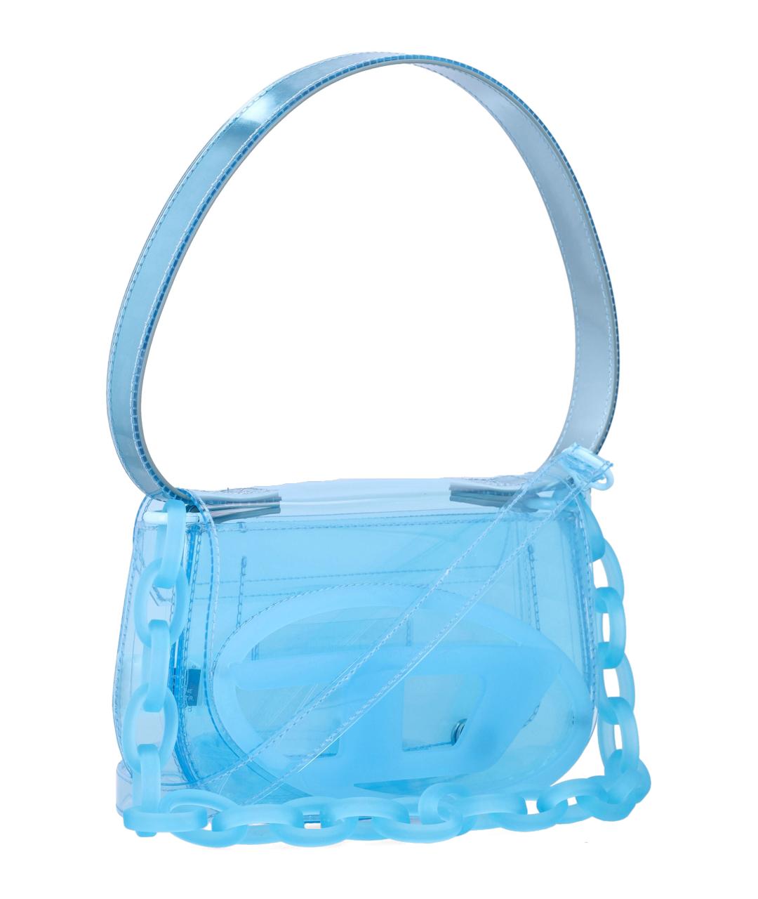 DIESEL Голубая сумка через плечо из искусственной кожи, фото 2