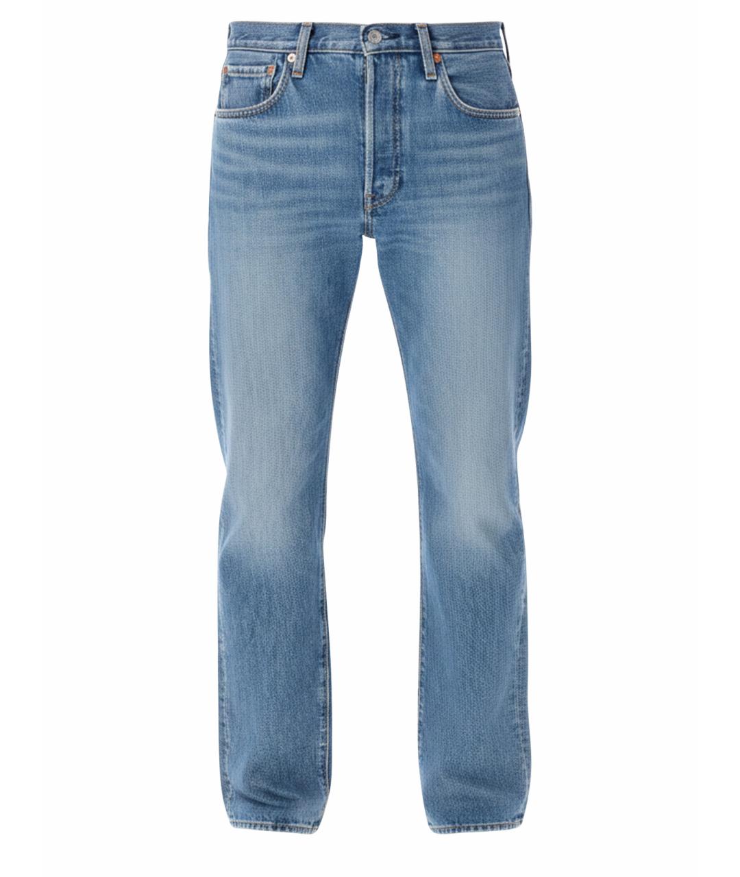 LEVI'S Синие хлопковые прямые джинсы, фото 1