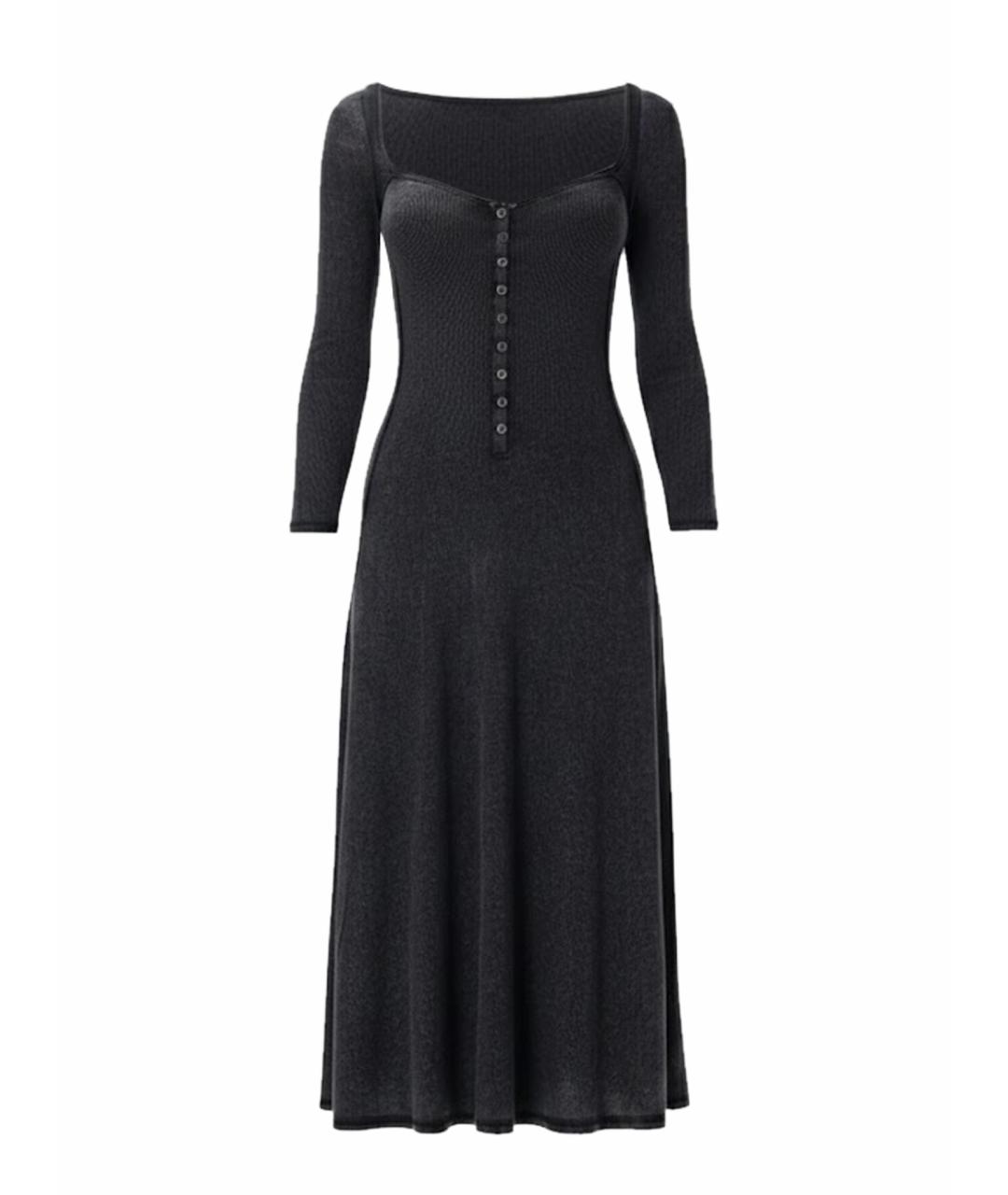 DIESEL Черное хлопковое повседневное платье, фото 1