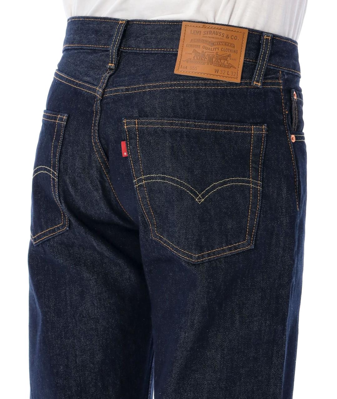 LEVI'S Синие хлопковые прямые джинсы, фото 4