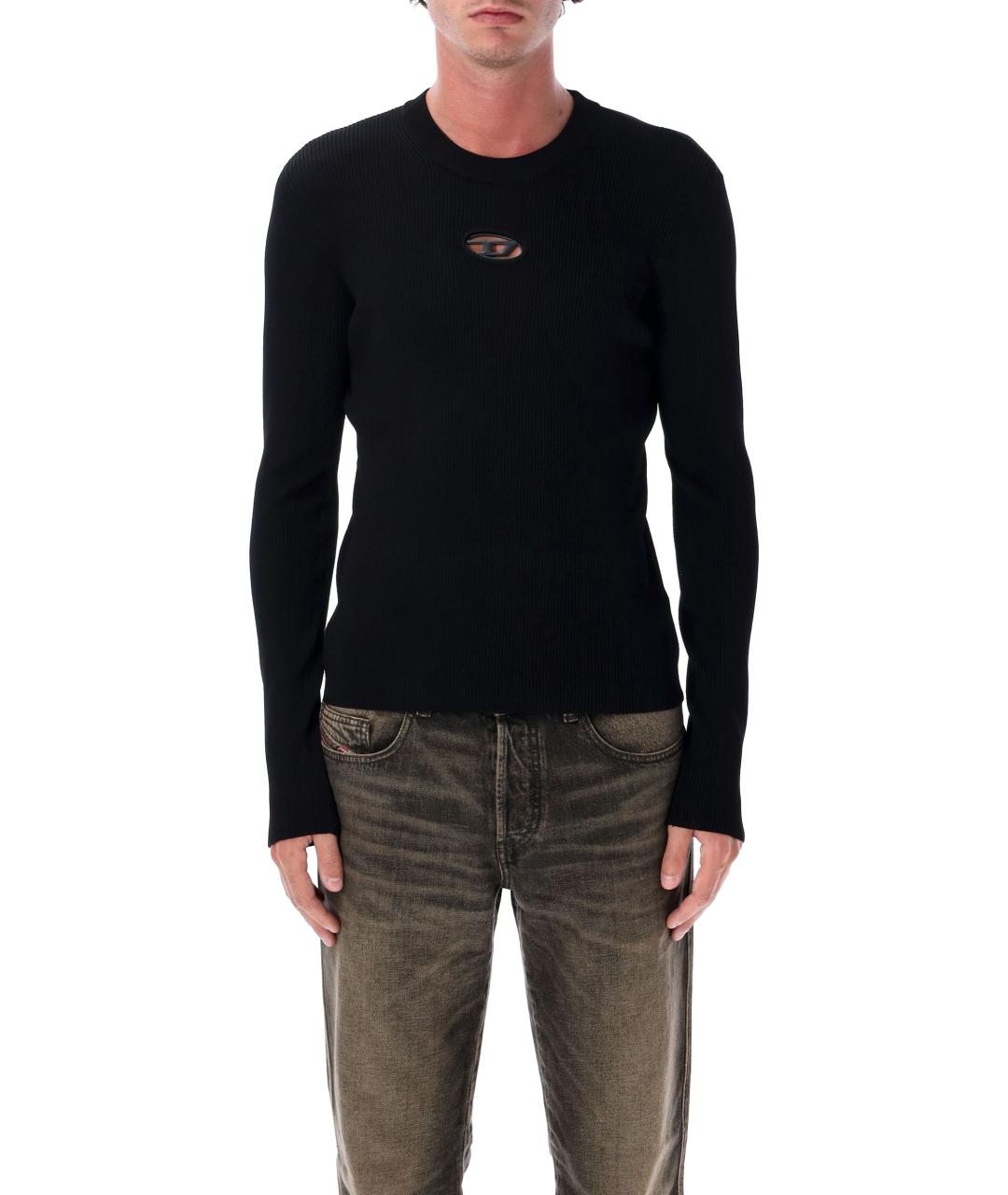 DIESEL Черный вискозный джемпер / свитер, фото 4