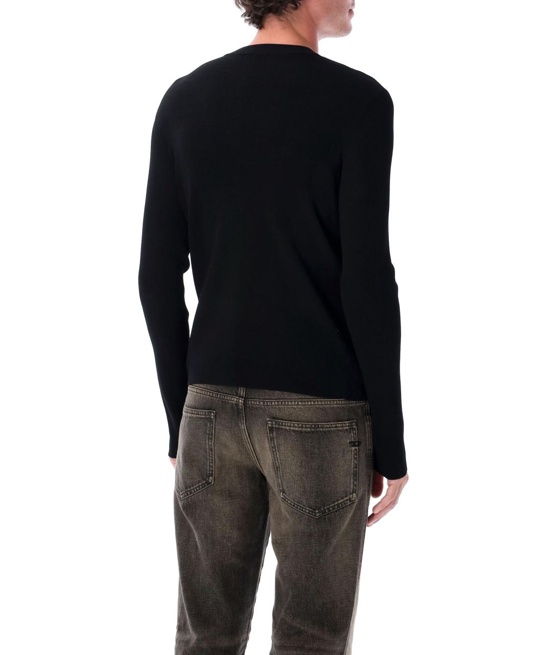 DIESEL Черный вискозный джемпер / свитер, фото 2