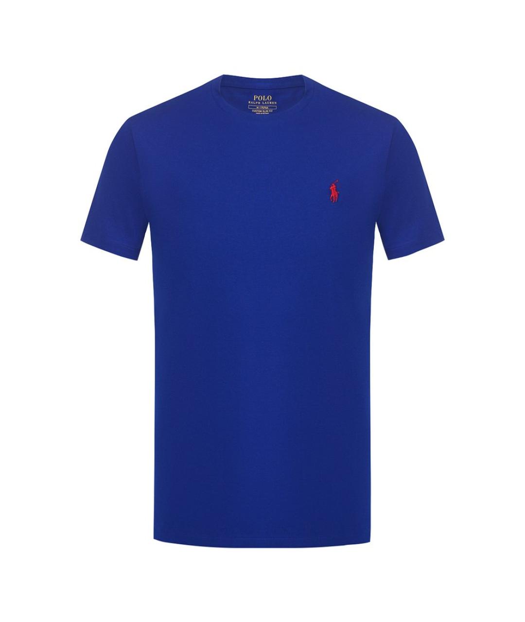 POLO RALPH LAUREN Синяя хлопковая футболка, фото 1