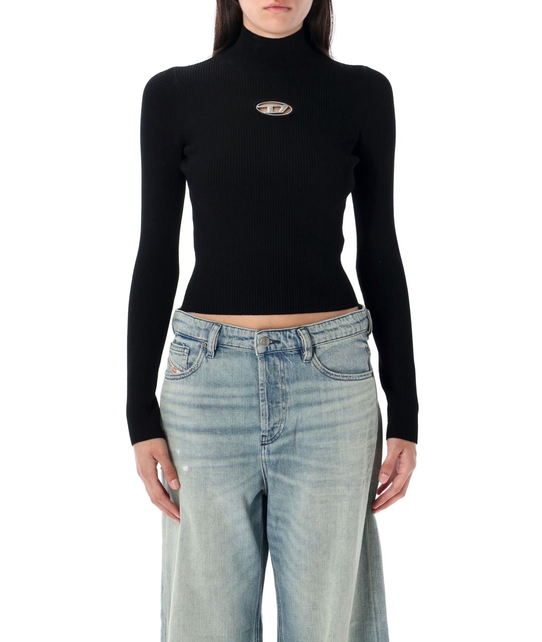 DIESEL Черный вискозный джемпер / свитер, фото 2