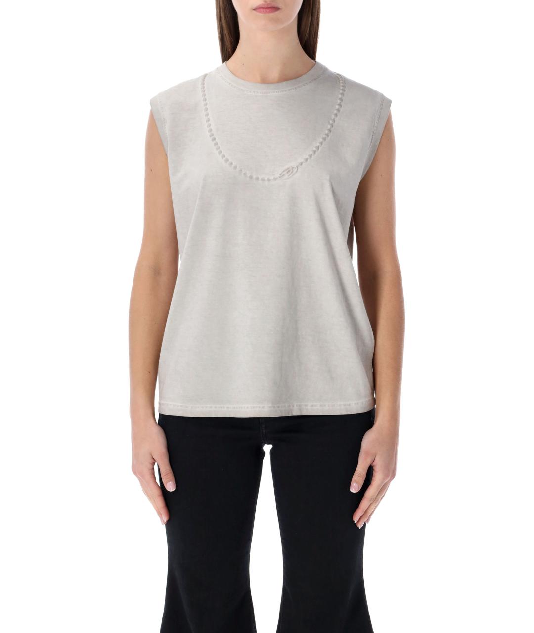 DIESEL Серая хлопковая футболка, фото 2