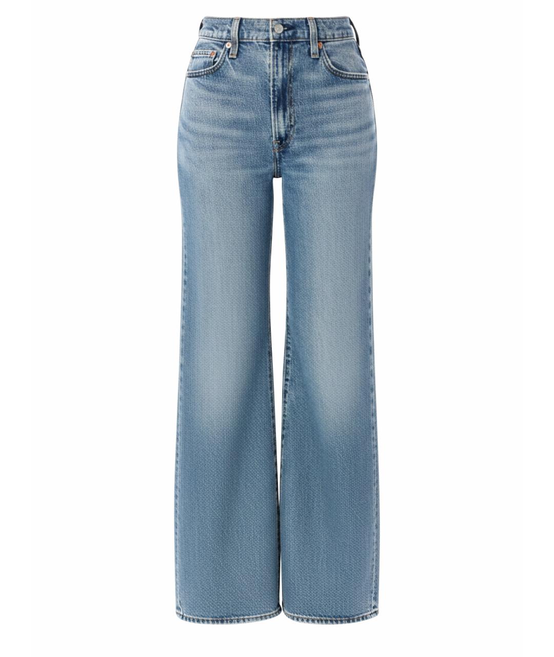 LEVI'S Синие хлопковые прямые джинсы, фото 1