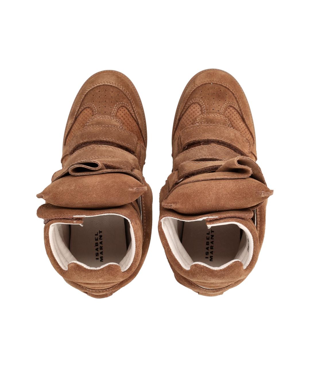 ISABEL MARANT Коричневые замшевые кроссовки, фото 2