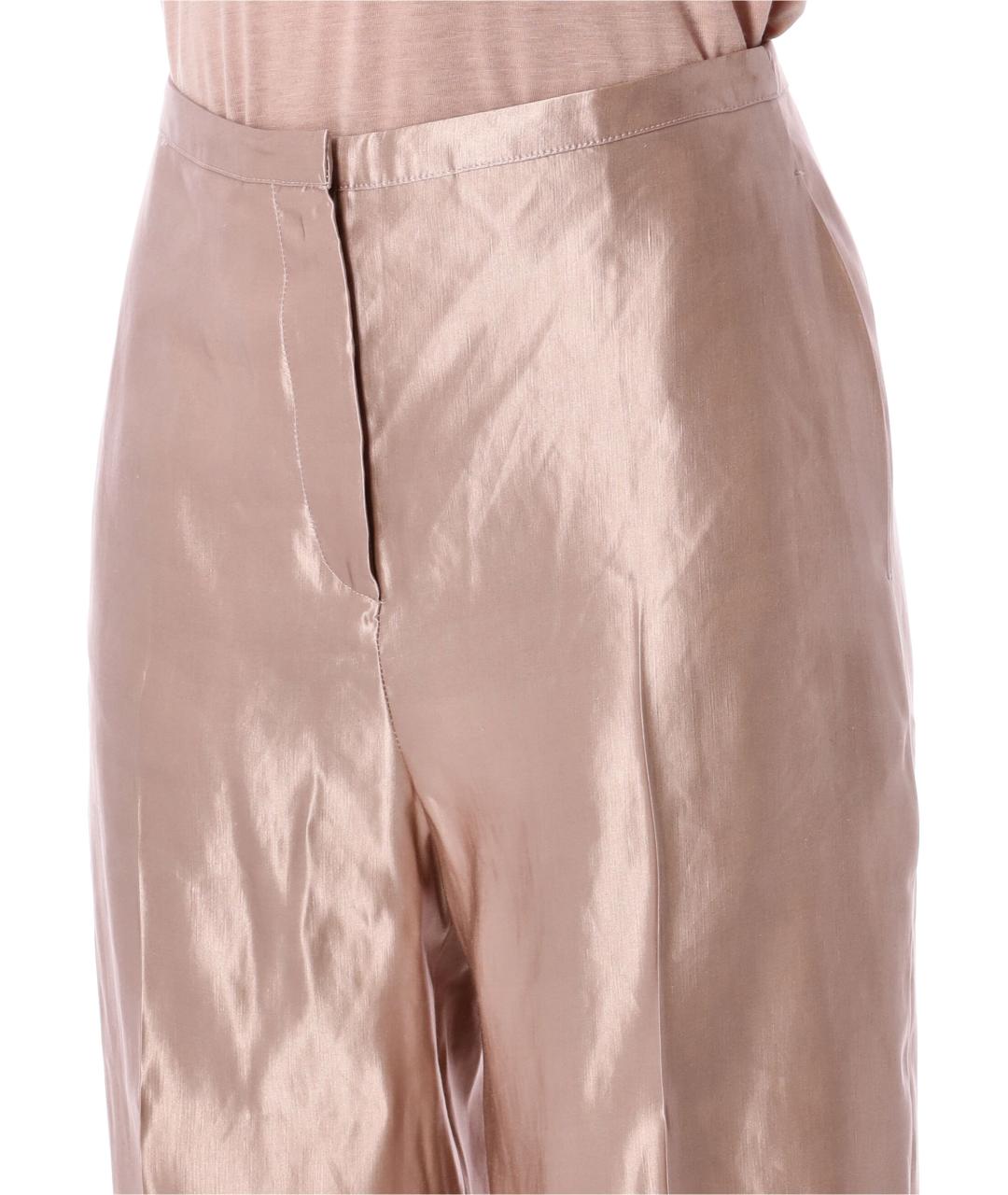 LOULOU STUDIO Розовые льняные прямые брюки, фото 3