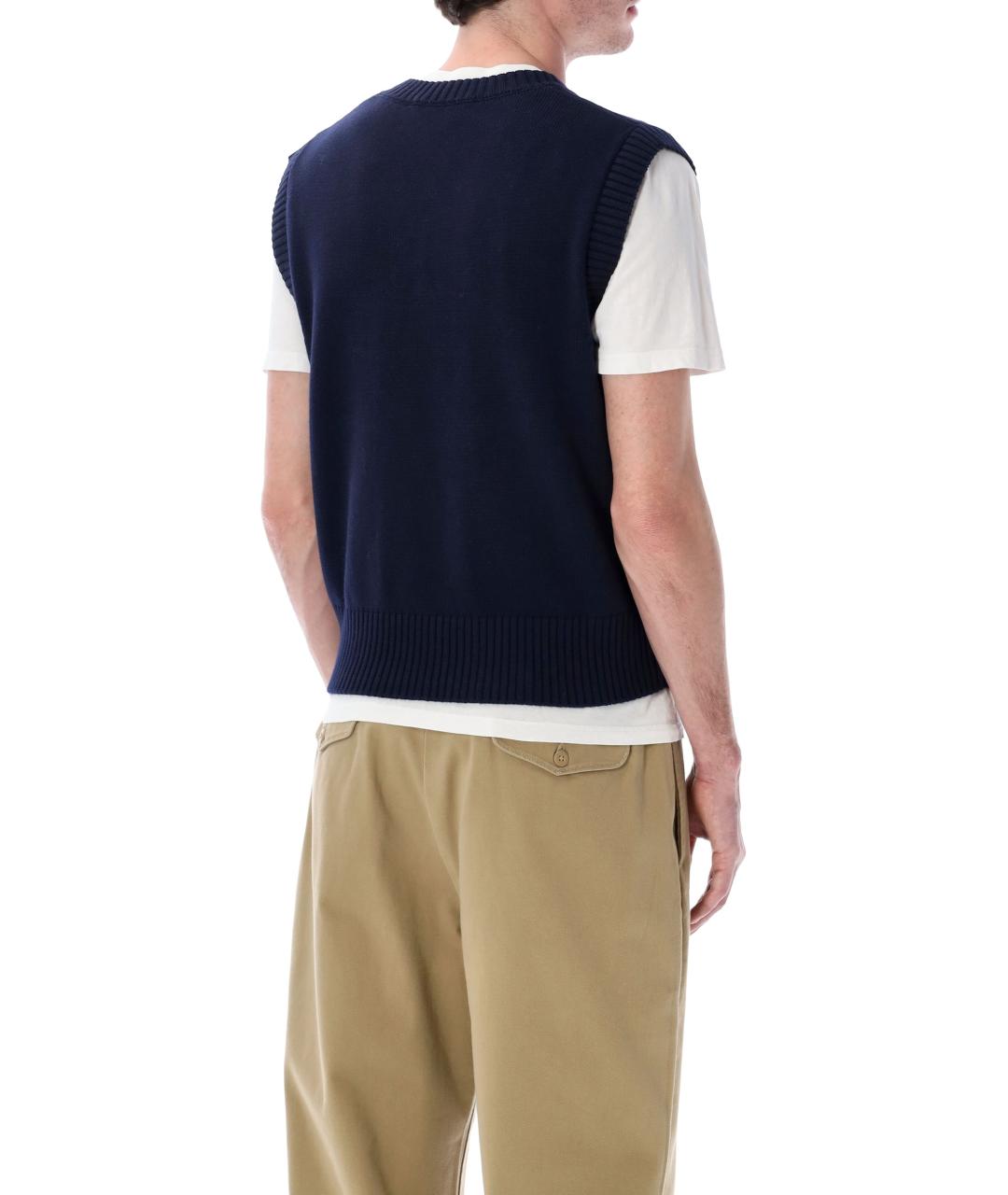 Ami Paris Синяя шерстяная жилетка, фото 3