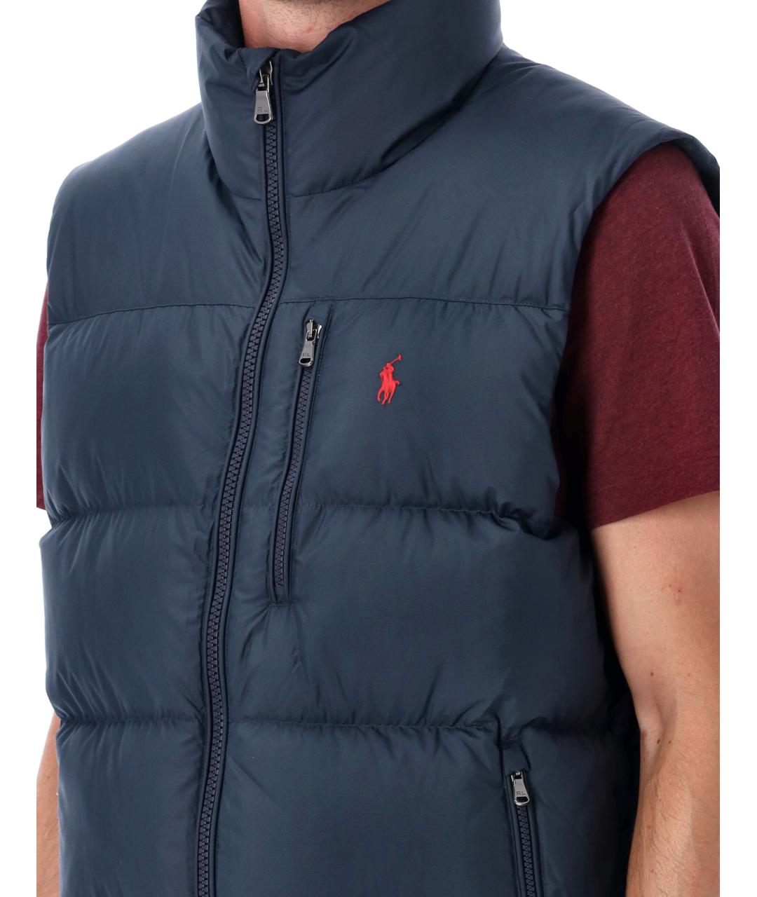 POLO RALPH LAUREN Синий полиэстеровый жилет, фото 4