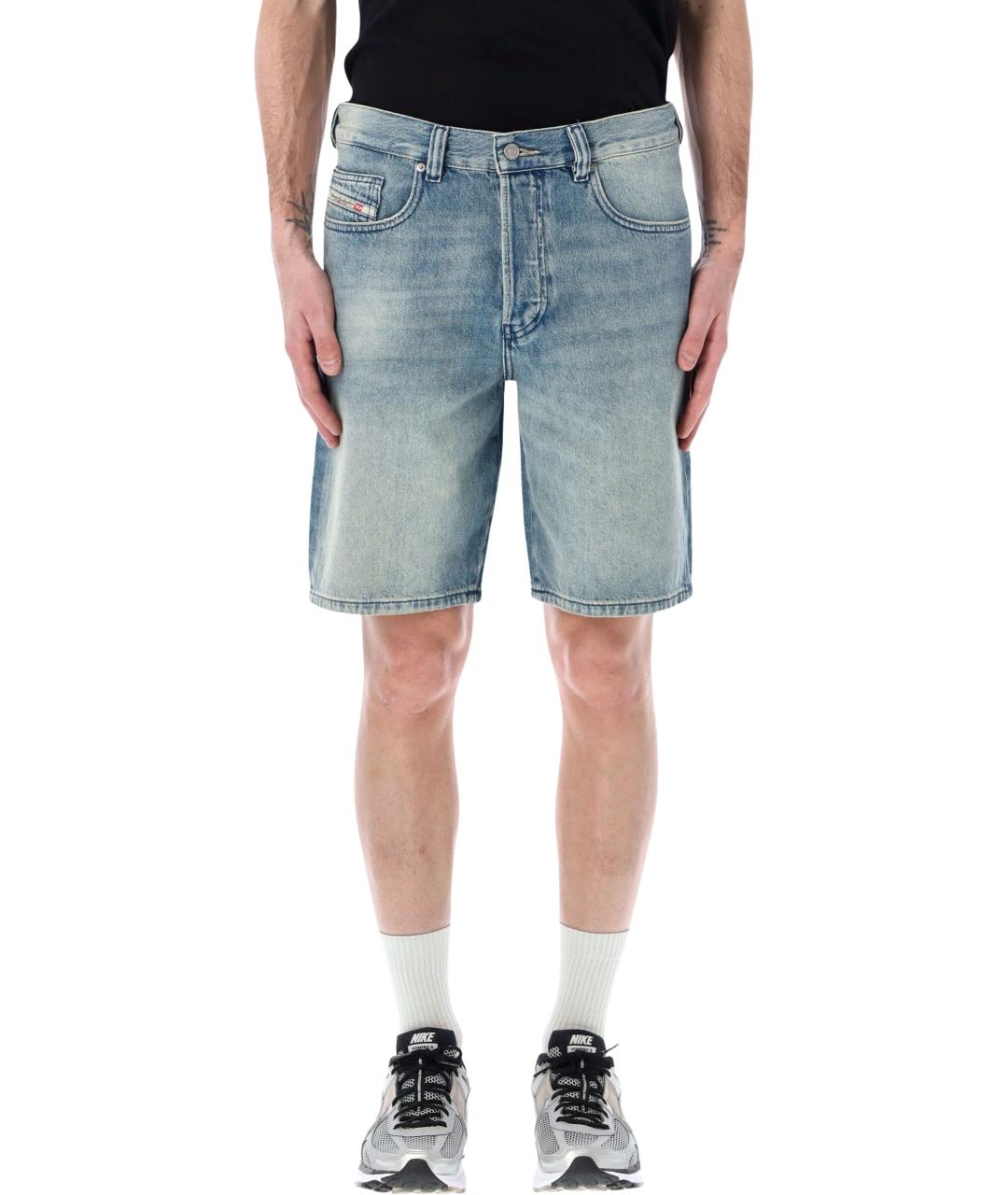DIESEL Синие хлопковые шорты, фото 4