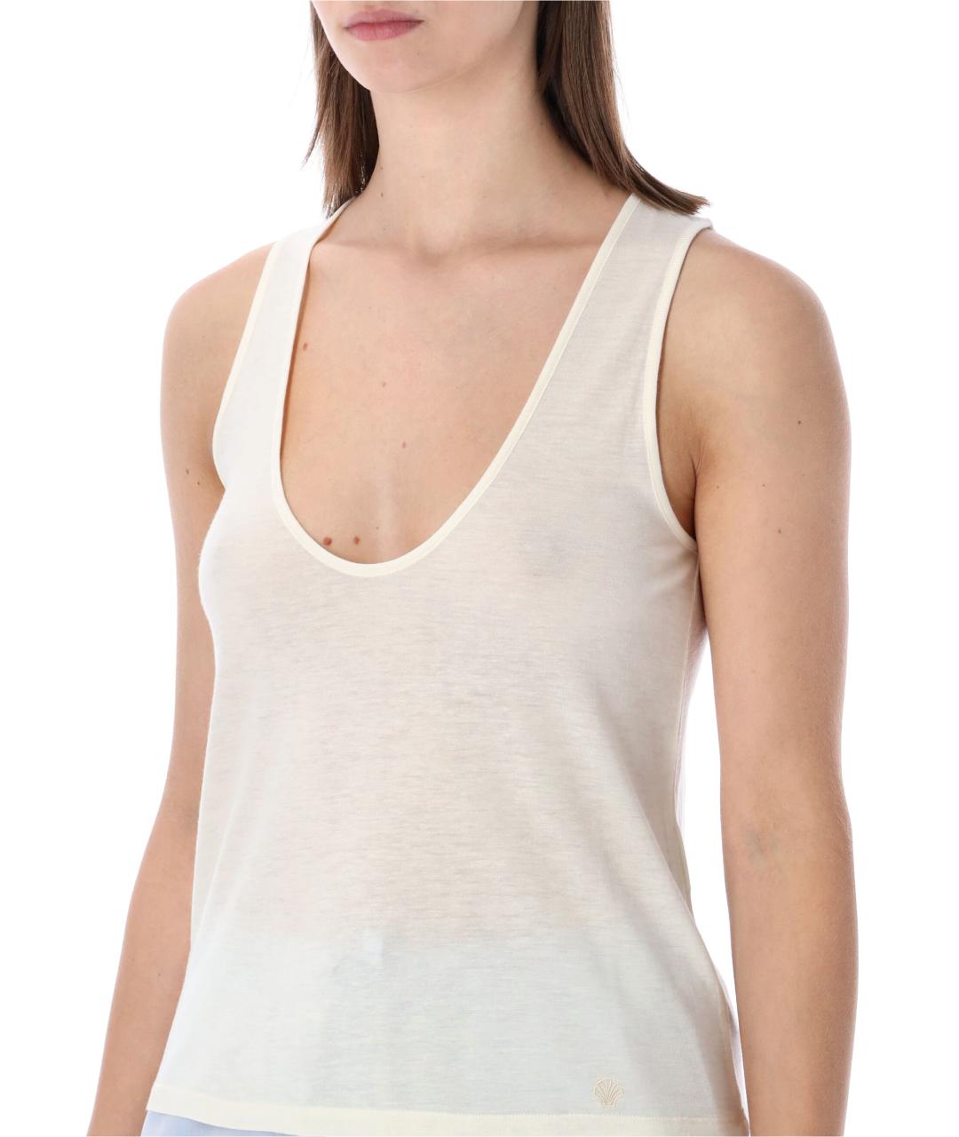 LOULOU STUDIO Белая вискозная майка, фото 3