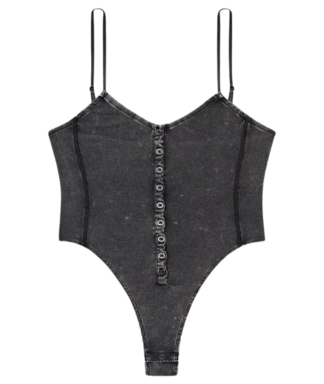 DIESEL Черное вискозное боди, фото 1