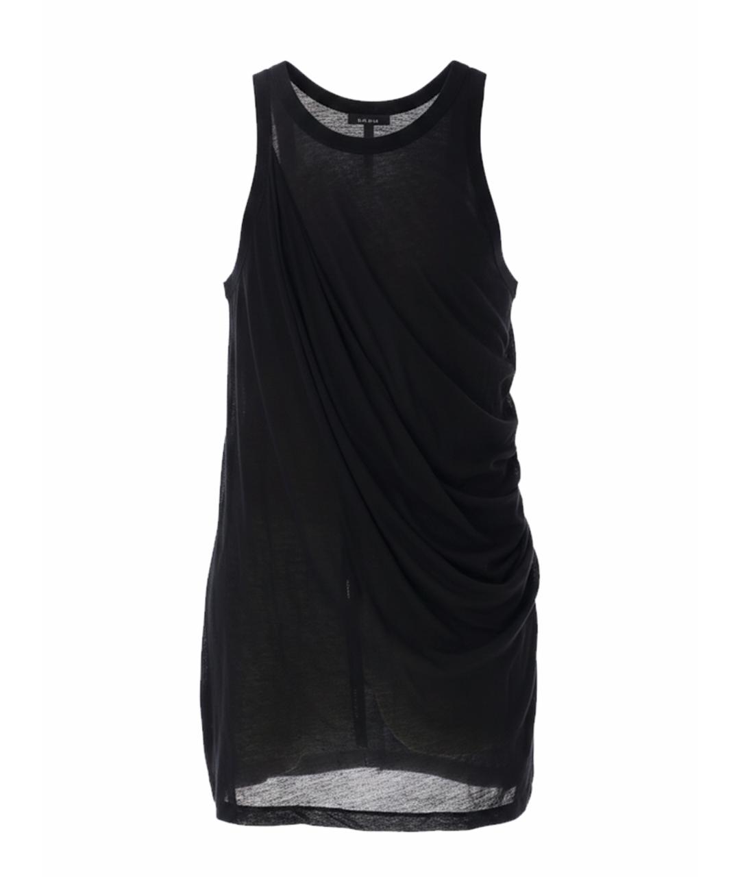 RICK OWENS Черная хлопковая майка, фото 1