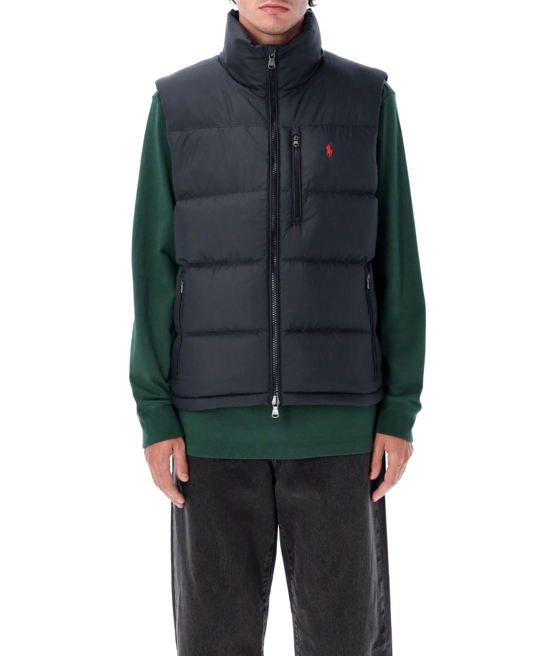 POLO RALPH LAUREN Черный полиэстеровый жилет, фото 2