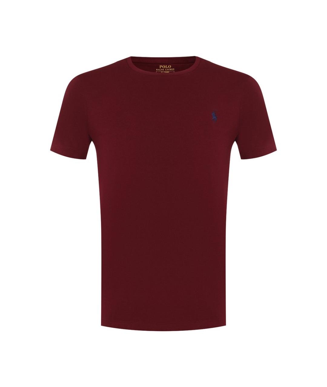 POLO RALPH LAUREN Бордовая хлопковая футболка, фото 1