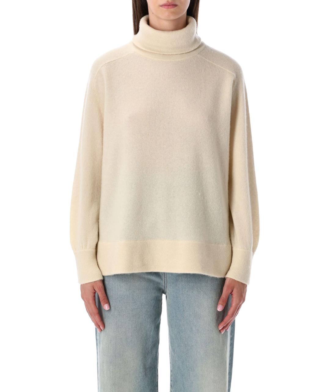 American vintage Бежевый шерстяной джемпер / свитер, фото 4