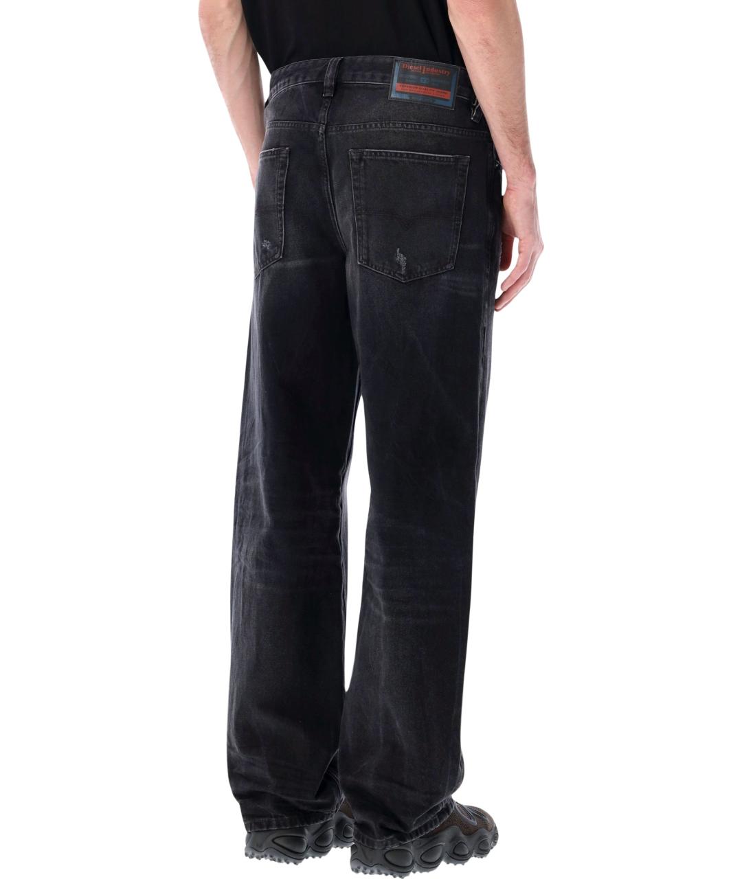 DIESEL Черные хлопковые прямые джинсы, фото 2