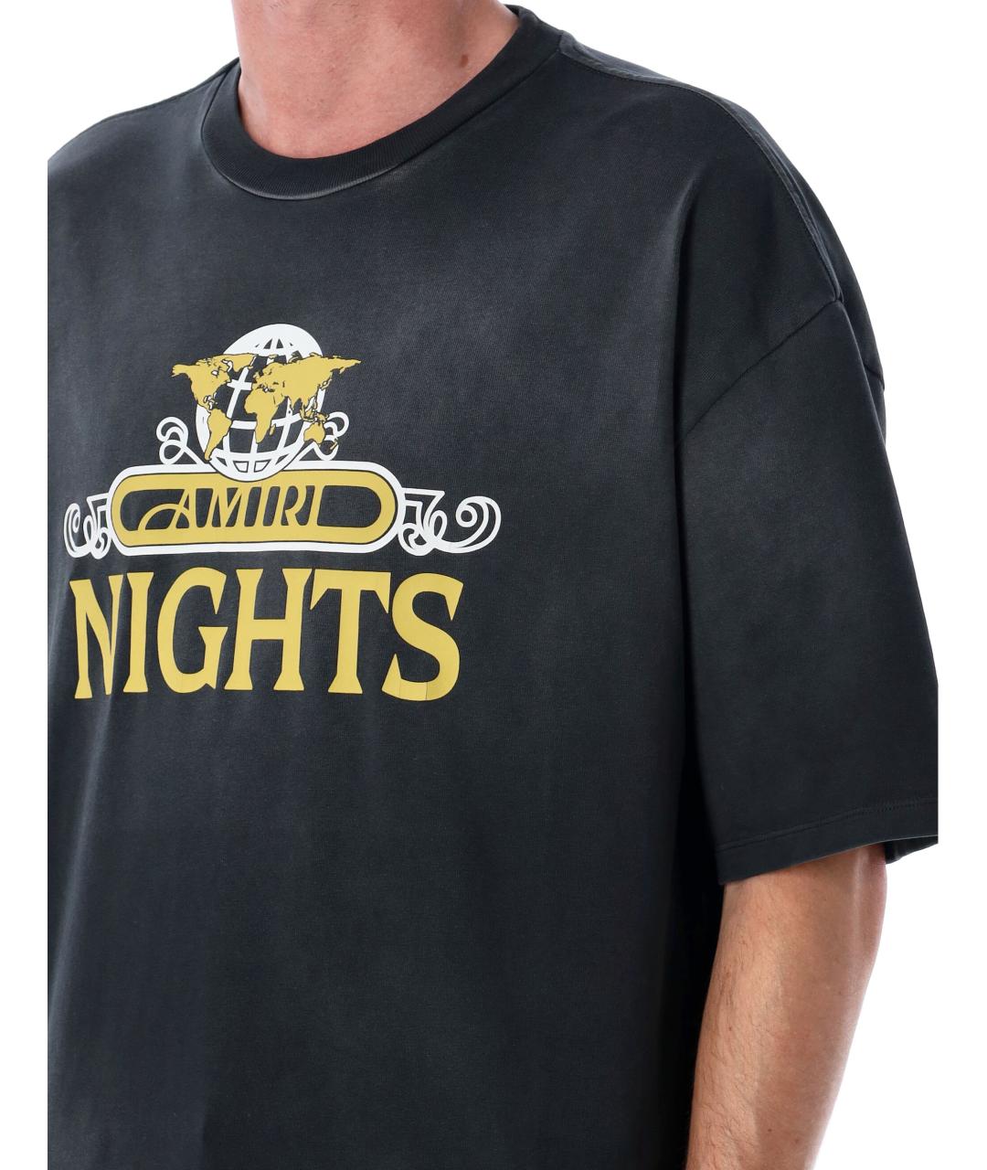 AMIRI Черная хлопковая футболка, фото 3