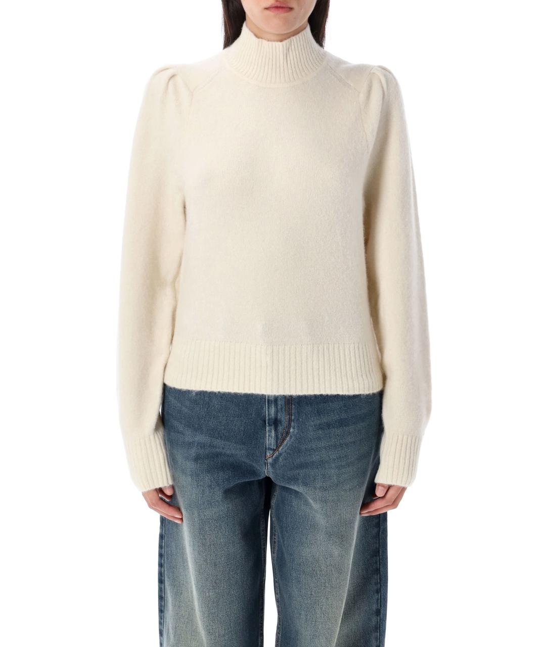 ISABEL MARANT ETOILE Бежевый шерстяной джемпер / свитер, фото 4