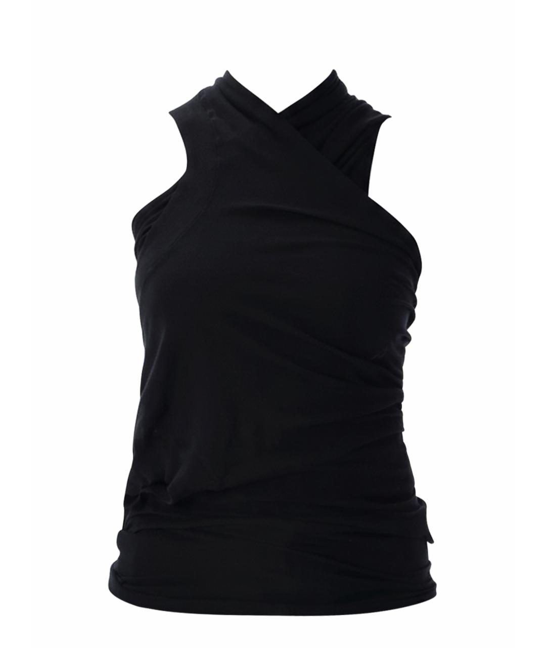 RICK OWENS Черная хлопковая майка, фото 1