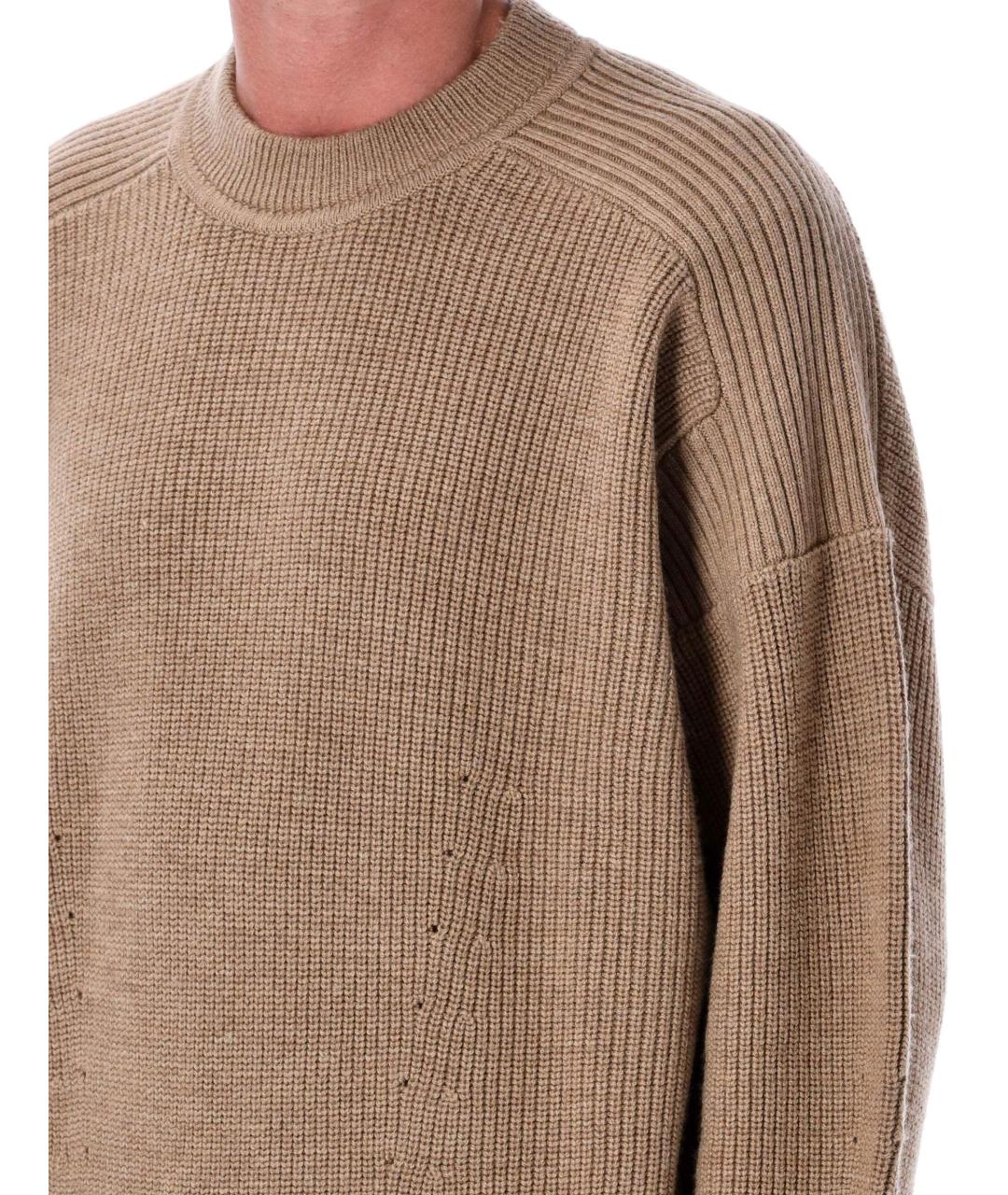 ISABEL MARANT Коричневый шерстяной джемпер / свитер, фото 3