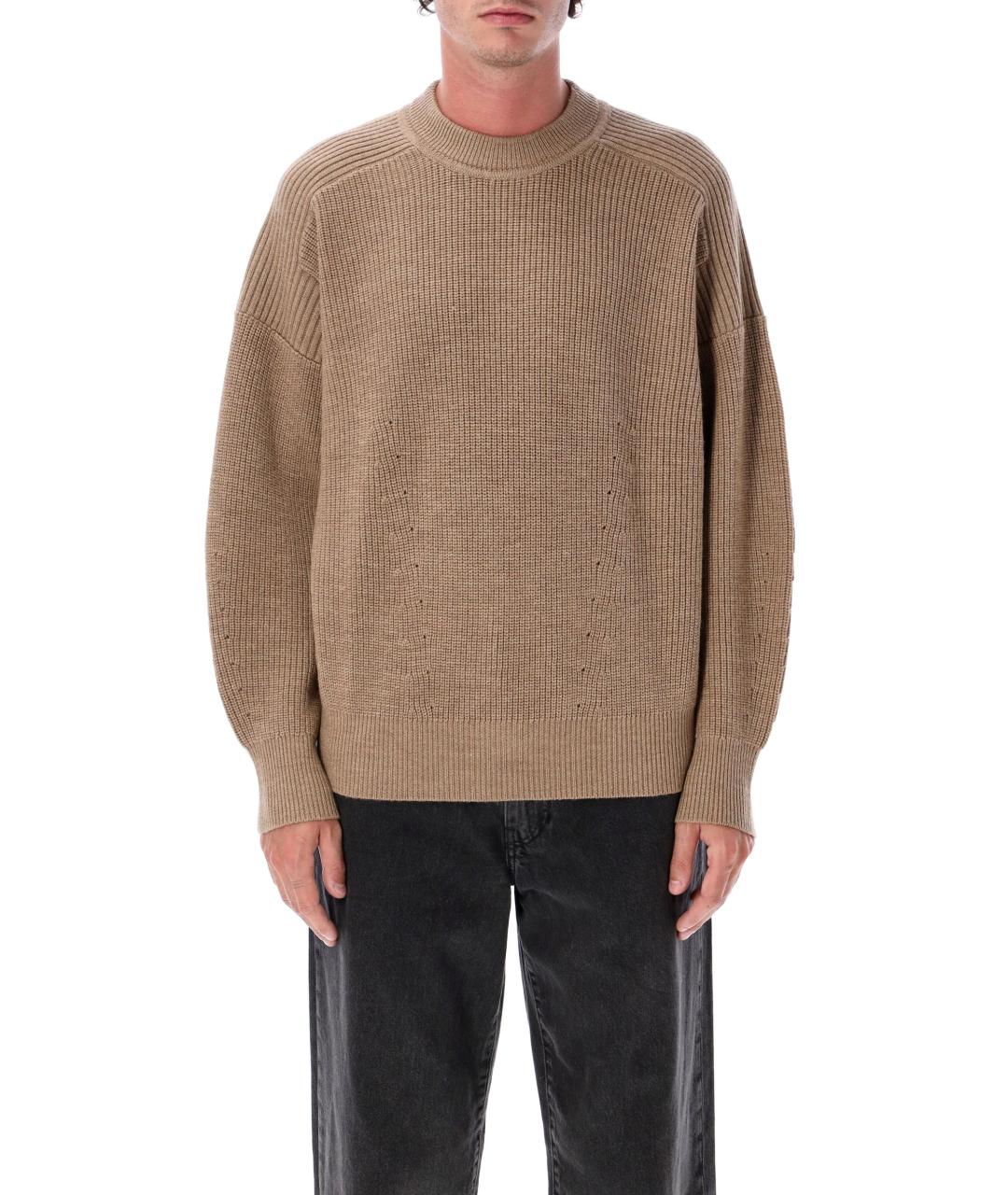 ISABEL MARANT Коричневый шерстяной джемпер / свитер, фото 4