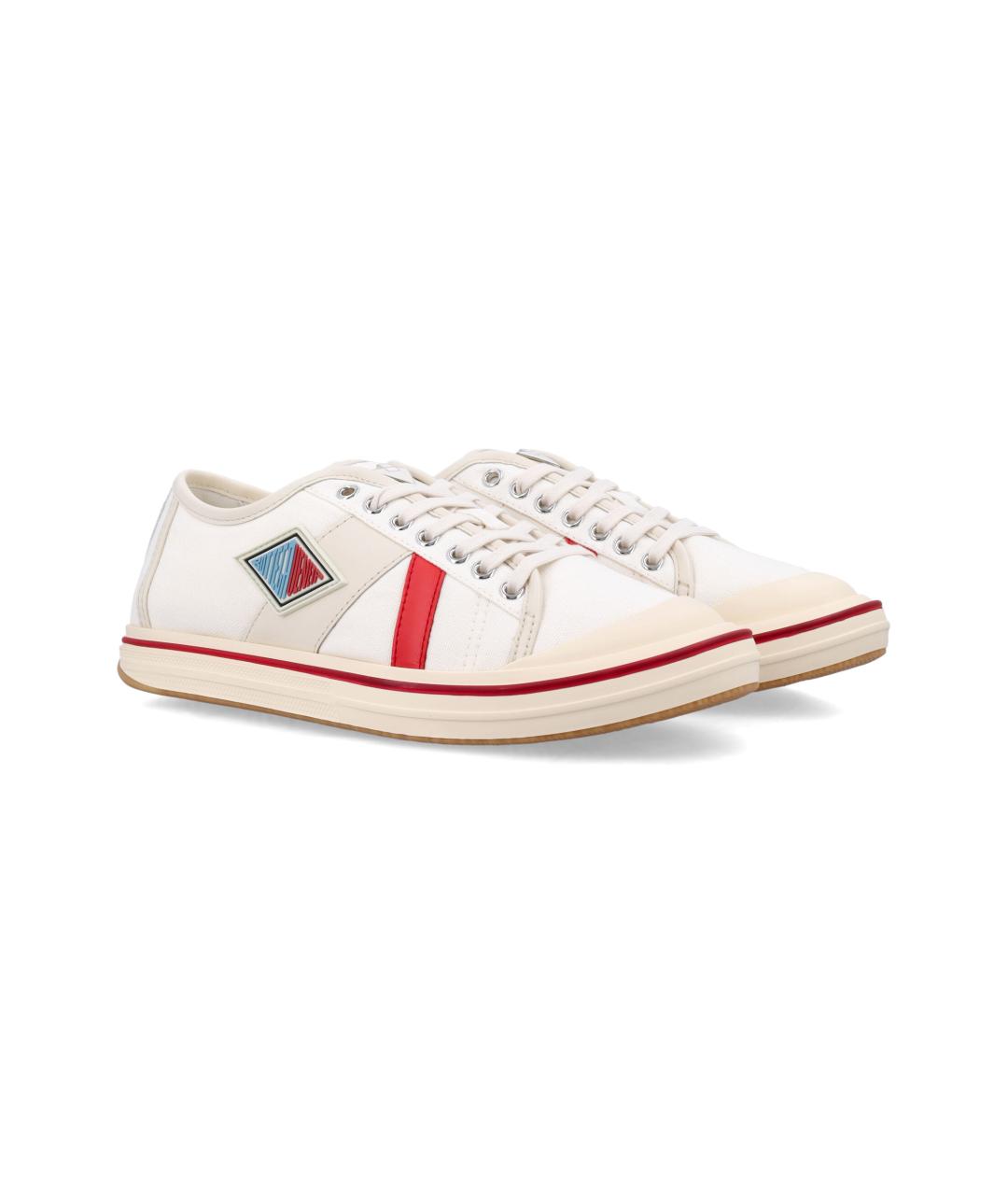 BOTTEGA VENETA Белые кожаные низкие кроссовки / кеды, фото 2