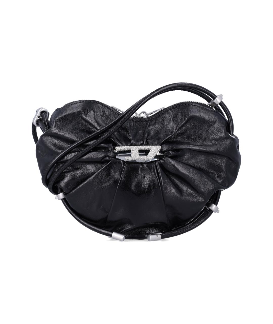 DIESEL Черная кожаная сумка через плечо, фото 1