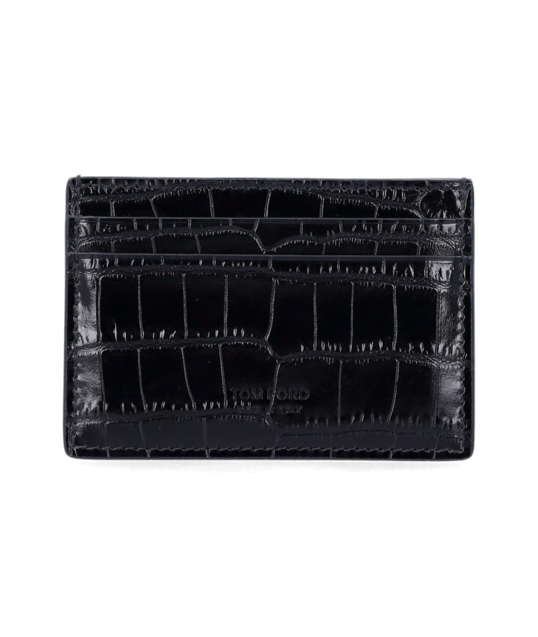 TOM FORD Черный кожаный кардхолдер, фото 1