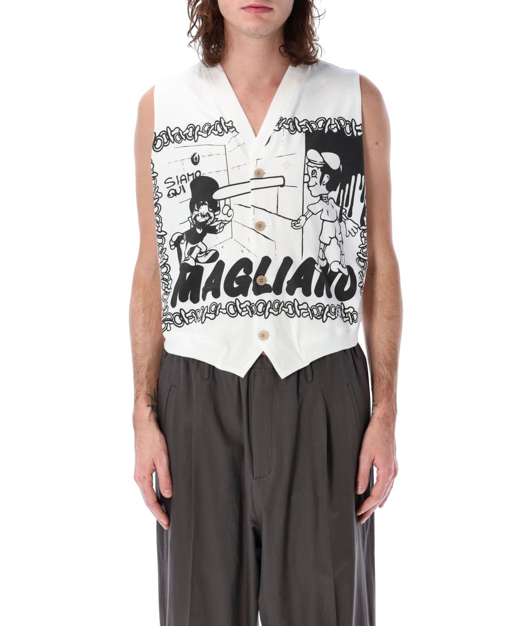 MAGLIANO Белая хлопковая жилетка, фото 2