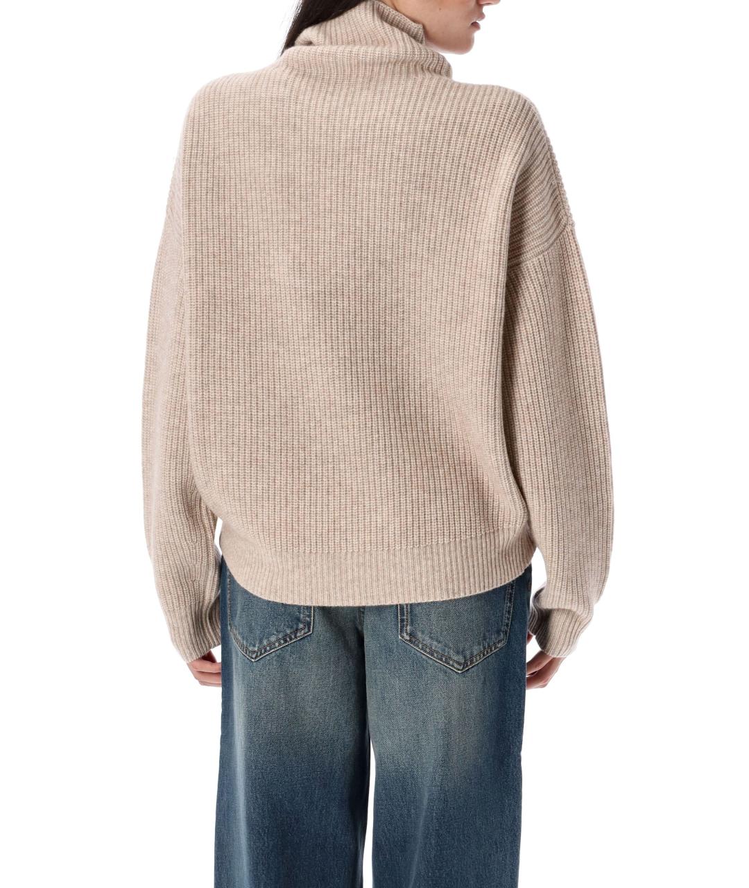 ISABEL MARANT Бежевый шерстяной джемпер / свитер, фото 3