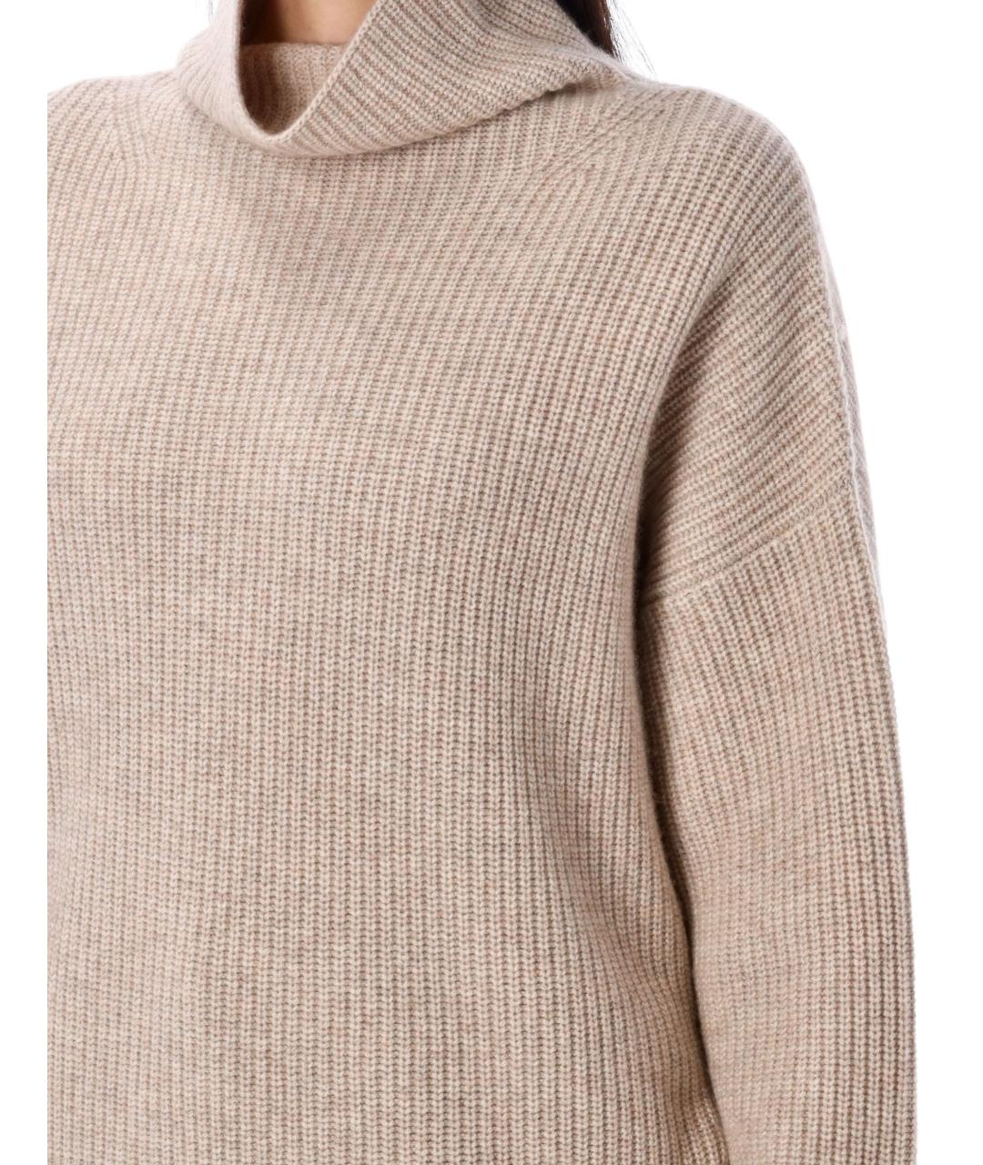 ISABEL MARANT Бежевый шерстяной джемпер / свитер, фото 4