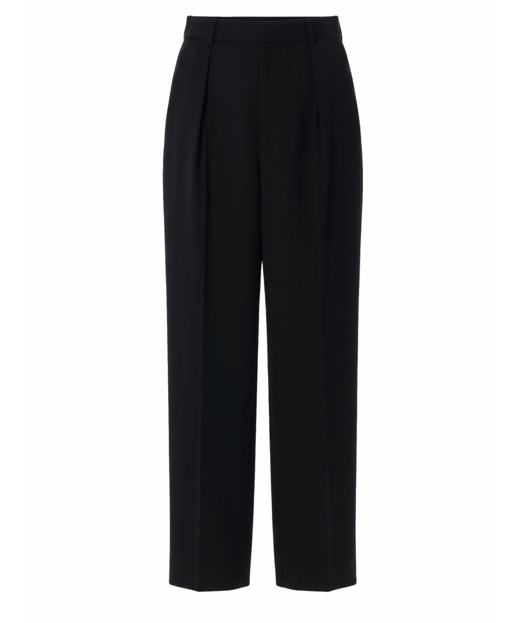 BOTTEGA VENETA Черные шерстяные прямые брюки, фото 1