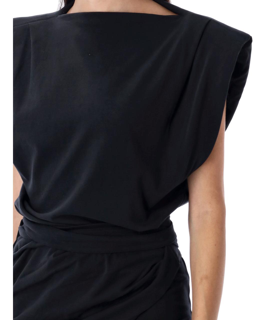 ISABEL MARANT Черное хлопковое коктейльное платье, фото 4