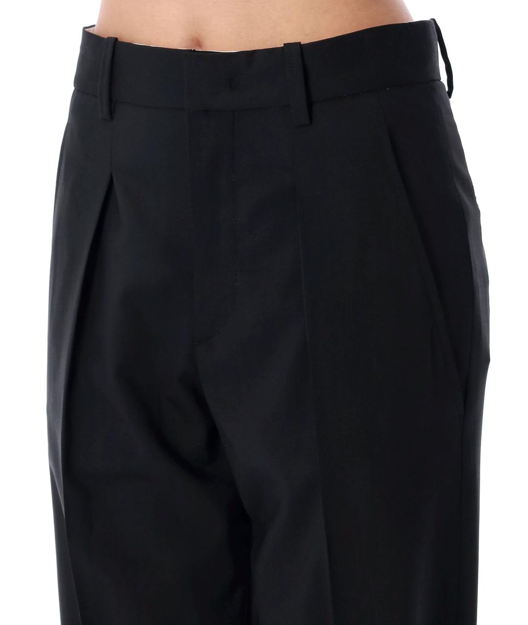 ISABEL MARANT Черные шерстяные прямые брюки, фото 3