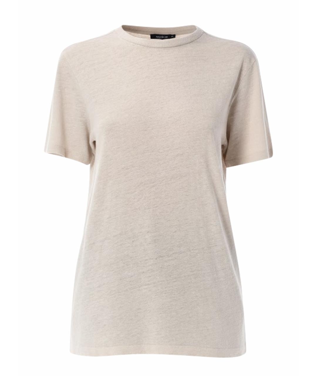 ISABEL MARANT ETOILE Бежевая льняная футболка, фото 1