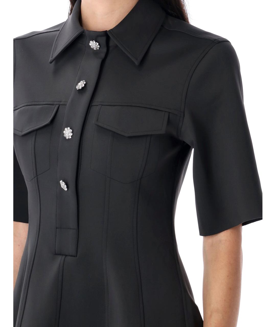 GANNI Черное полиамидовое платье, фото 3