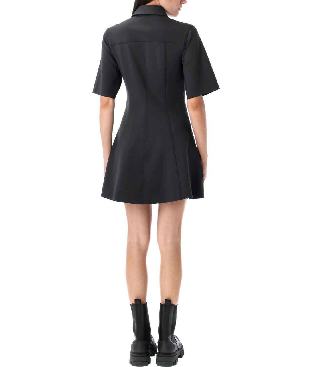 GANNI Черное полиамидовое платье, фото 2